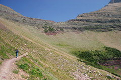 trail above Ptarmigan Lake, Glacier National Park